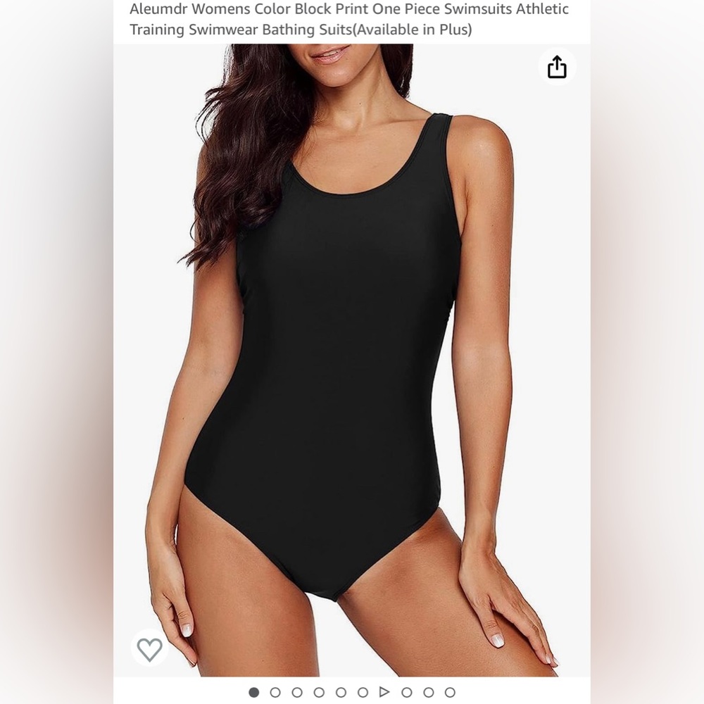 Aleumdr Womens Black One Piece Swimsuits